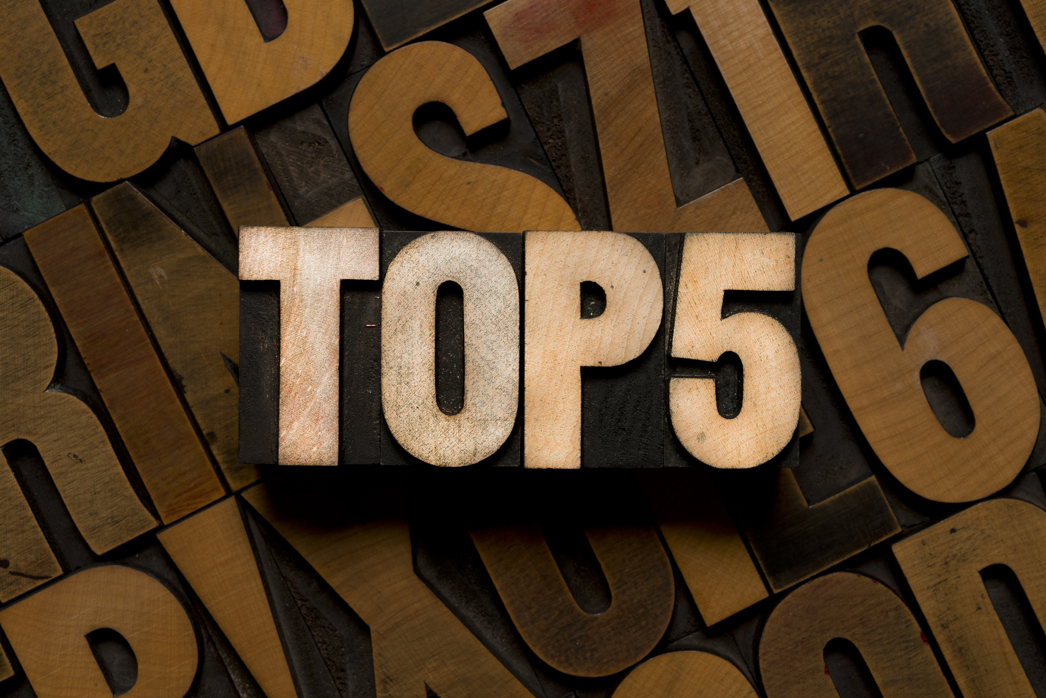 TOP 5 - letterpress type